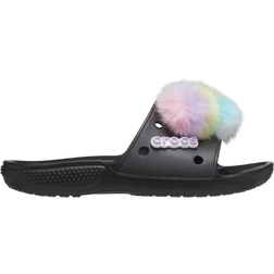 Crocs Classic Fur Sure Slide - Black