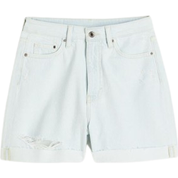 H&M Mom Comfort Ultra High Denim Shorts - Pale Denim Blue