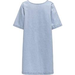 Only Midi Denim Dress - Blue/Light Blue Denim