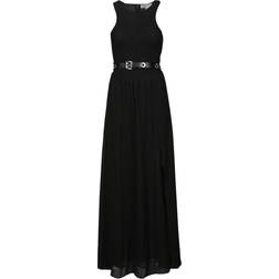 Michael Kors Smocked Georgette Maxi Dress - Black