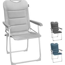 Brunner Sangria Folding Camping Chair Foldable Adjustable Lightweight Aluminium Dark Grey