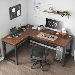 Hjørneskrivebord Med Sorte Ben 120x140cm Skrivebord 75x120cm