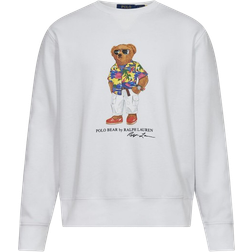 Ralph Lauren Bear Fleece Pullover - Sp24 White Beach Club Bea