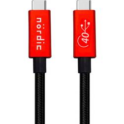 Nordic USB4-203 100W 40Gbps 8K 4.0 USB C - USB C M-M 2m