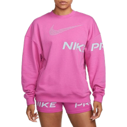 Nike Dri-FIT Get Fit Women's French Terry Graphic Sweatshirt - Active Fuchsia/Cosmic Fuchsia/Ocean Bliss