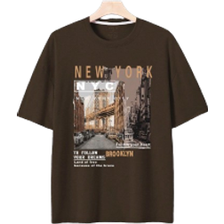 Shein Men Building & Slogan Graphic Tee