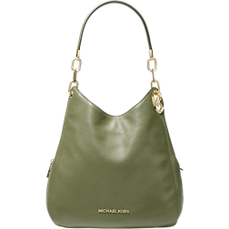 Michael Kors Lillie Large Pebbled Leather Shoulder Bag - Smokey Olive