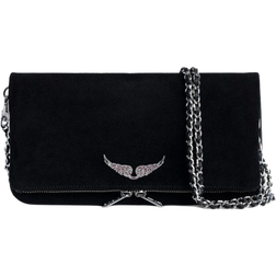 Zadig & Voltaire Rock Suede Clutch - Black