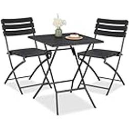 Relaxdays balcony furniture Patio Dining Set