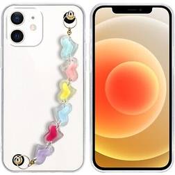 Cadorabo Hülle für Apple iPhone 12 MINI im TPU Perlen Style iPhone 12 Mini Smartphone Hülle, Weiss