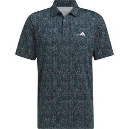 Adidas Men's Ultimate365 Power Grid Print Polo Shirt - Collegiate Navy