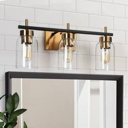 Overstock Valina Modern Black/Gold Wall Light