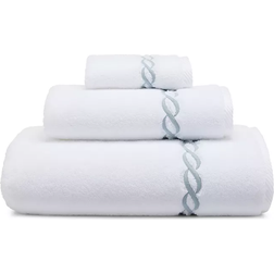Matouk Classic Chain Milagro Toalla Blanco, Gris (152.4x76.2cm)