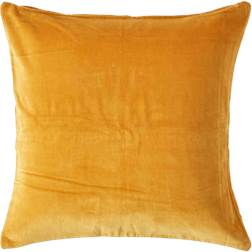 Homescapes Super Soft Housse de coussin Jaune (40x40cm)