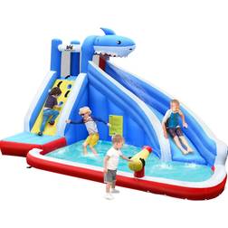 Costway 4-in-1 Inflatable Water Slide Park with Long Slide