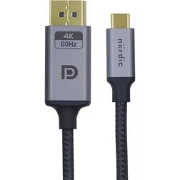 Nordic USBC-N1220 21.6Gbps 60Hz Displayport - USB C M-M 2m