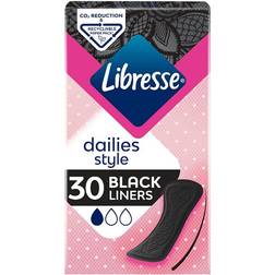 Libresse Dailies Style Black Liners Regular 30-pack