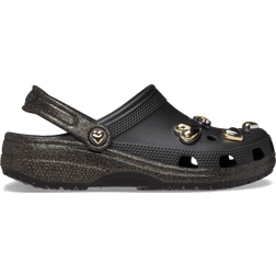 Crocs Classic Glitter Heart Clog - Black / Multi