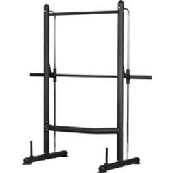Homcom Squat Rack with Pull-Up Bar, Adjustable Weight Rack, Multi-Functional Weight Lifting Barbell Stand for Gym Strength Training