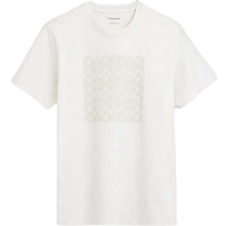 Coach Tonal Signature T Shirt In Organic Cotton - Off White