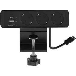 Deltaco Strømpanel 1x21W A+C USB Oplader GST18