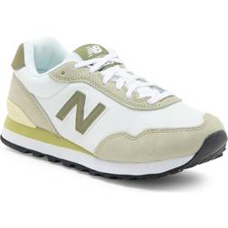 New Balance 515 Sneaker in White/Green