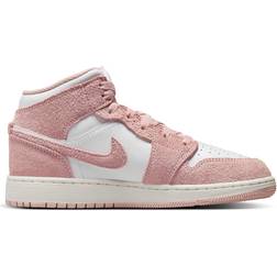 NIKE Air Jordan 1 Mid SE GS - White/Sail/Legend Pink