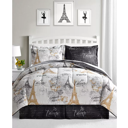 FairField Square Collection Paris Bed Linen Black, Gold, White (264.2x218.4)