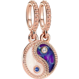 Pandora Splittable Yin & Yang Sparkling Dangle Charm - Rose Gold/Multicolour