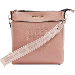 River Island Embossed Crossbody Bag - Pink