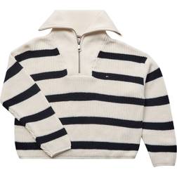 Tommy Hilfiger Stripe Half ZIP Sweater år unisex Stickat