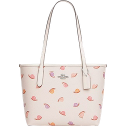 Coach Small City Tote With Snail Print - Novelty Print/Silver/Chalk Multi