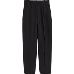 H&M Tapered Linen Trousers - Black