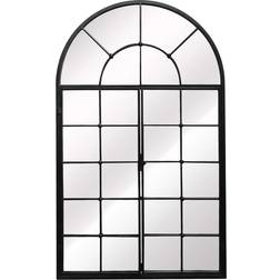 Aspect Arched Window Black Wall Mirror 83.4x126.2cm