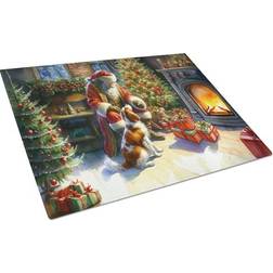 Caroline's Treasures Brittany and Santa Claus Chopping Board 38.1cm