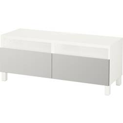 Ikea BESTÅ White/Lappviken/Stubbarp light grey TV-bänk 120x48cm