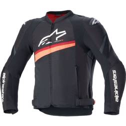 Alpinestars T-GP Plus R V4 Airflow, Textiljacke Schwarz/Neon-Rot/Weiß Herren