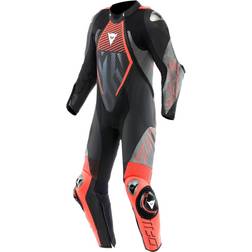 Dainese Audax D-zip Perforated Leather Suit Black Man