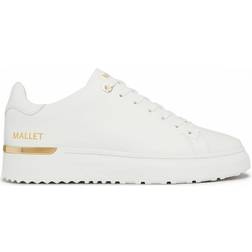 Mallet Mens GRFTR Lite White &amp; Gold Leather Trainers 12, Colo