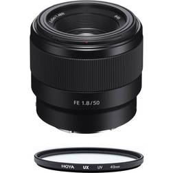 Sony SEL 50MM F1.8 F Black + HOYA UX UV 49mm Filter