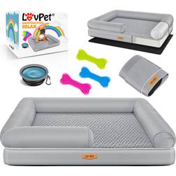 Lovpet Orthopedic Dog Bed including Bowl + 3 Chewing Bones M