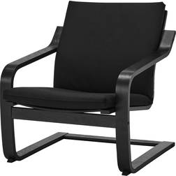 IKEA POÄNG Black/Vissle Black Fåtölj 70cm
