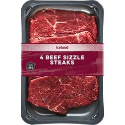 Iceland 4 Beef Sizzle Steaks 240g 1pack 4 pcs