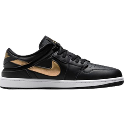 NIKE Air Jordan 1 Low FlyEase M - Black/White/Metallic Gold