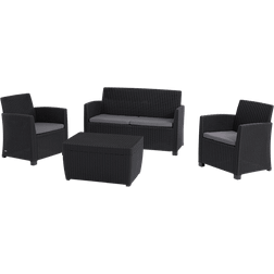 Keter Mia Lounge-Set, 1 Bord inkl. 2 Stolar & 1 Soffor