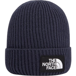 The North Face Logo Box Cuffed Beanie - Summit Navy