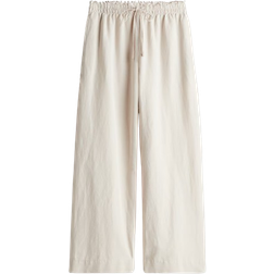 H&M Linen Blend Trousers - White