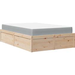 vidaXL Solid Pine Sengeramme 120x190cm