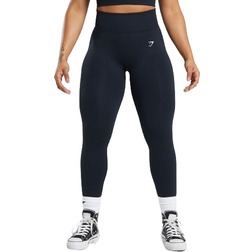 Gymshark Lift Contour Seamless Leggings - Midnight Blue/Black Marl