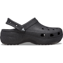 Crocs Classic Platform Glitter Clog - Black